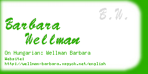 barbara wellman business card